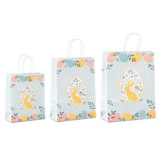 Papiertragetaschen Ostern – Motiv Osterhase & Ostereier