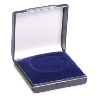 Münzetui 60x60x18mm dunkelblau für Münzen, Münzkapseln & Medaillen