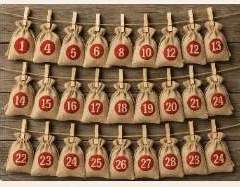 adventskalender aus jutebeuteln - jutebeutel