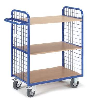 bücherwagen mit 2 gitterwänden