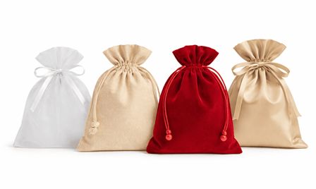 Geschenkbeutel Organza, Samt, Satin, Baumwolle