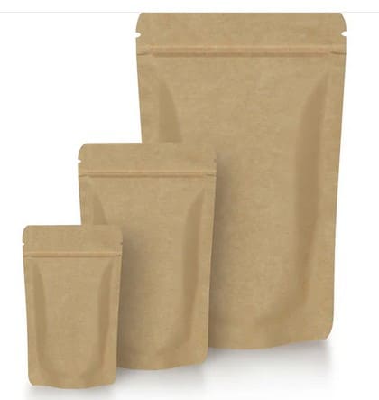 Standbodenbeutel Kraftpapier im Regal richtig einsetzen