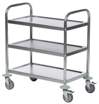 tischwagen 3 etagen edelstahl rollcart